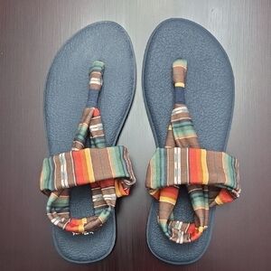 Sanuk Striped Yoga Sling Sandals